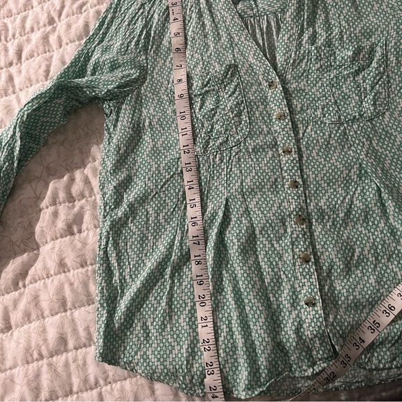 Anthropologie Maeve - Rochelle Long Sleeve Button Up Collared Blouse Size 6 - Picture 6 of 8